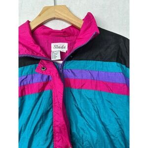 Slade Color Block Windbreaker Jacket Women Retro 90s Sporty Casual Outerwear